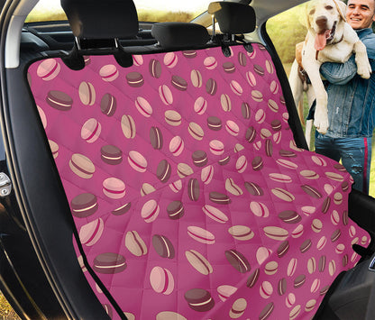 Sweet Macarons Pattern Print Pet Car Back Seat Cover
