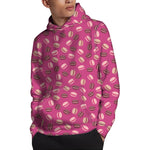 Sweet Macarons Pattern Print Pullover Hoodie