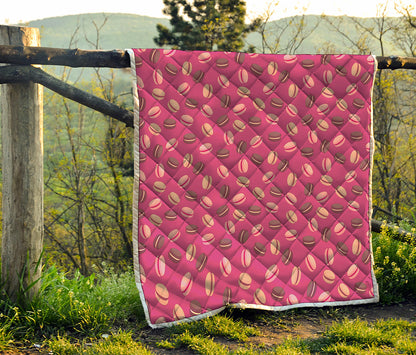 Sweet Macarons Pattern Print Quilt
