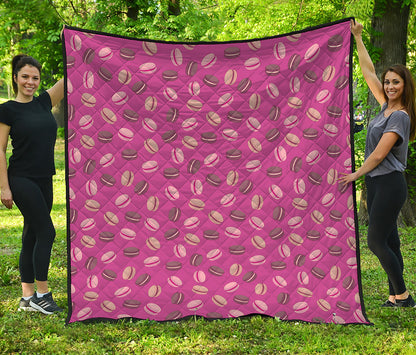 Sweet Macarons Pattern Print Quilt