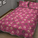Sweet Macarons Pattern Print Quilt Bed Set