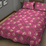 Sweet Macarons Pattern Print Quilt Bed Set