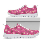 Sweet Macarons Pattern Print White Sneakers