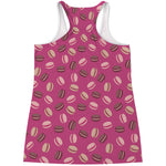 Sweet Macarons Pattern Print Women's Racerback Tank Top
