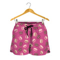 Sweet Macarons Pattern Print Women's Shorts