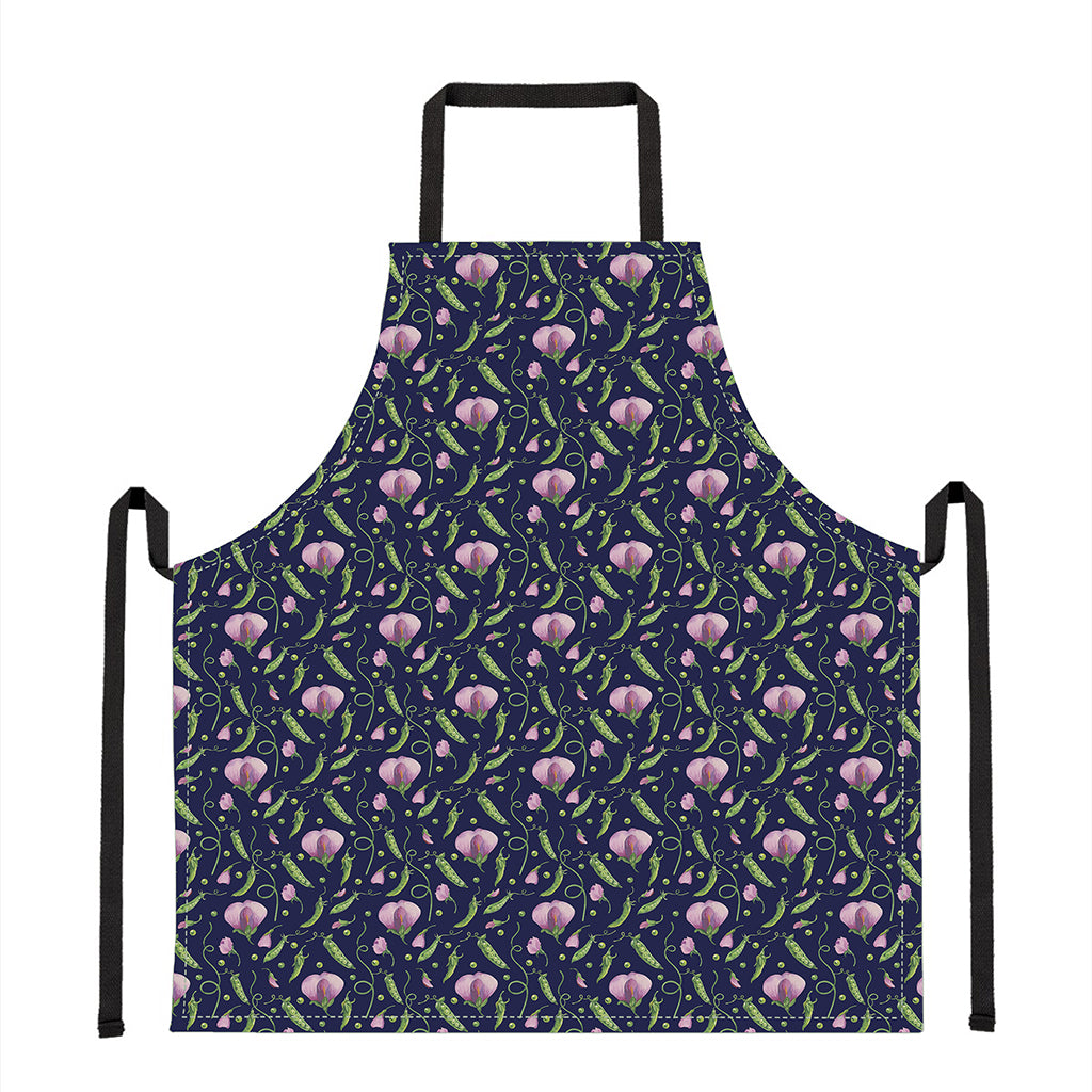 Sweet Pea Floral Pattern Print Apron