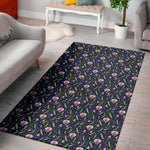 Sweet Pea Floral Pattern Print Area Rug