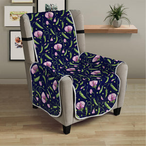 Sweet Pea Floral Pattern Print Armchair Protector