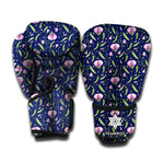 Sweet Pea Floral Pattern Print Boxing Gloves