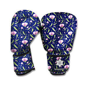 Sweet Pea Floral Pattern Print Boxing Gloves