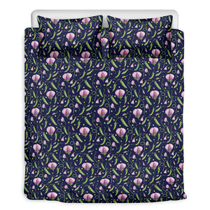 Sweet Pea Floral Pattern Print Duvet Cover Bedding Set