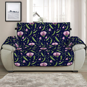 Sweet Pea Floral Pattern Print Half Sofa Protector