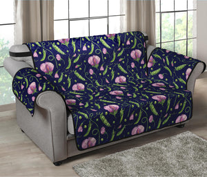 Sweet Pea Floral Pattern Print Loveseat Protector