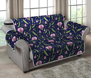 Sweet Pea Floral Pattern Print Loveseat Protector