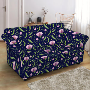 Sweet Pea Floral Pattern Print Loveseat Slipcover