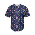 Sweet Pea Floral Pattern Print Men's Baseball Jersey