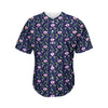 Sweet Pea Floral Pattern Print Men's Baseball Jersey