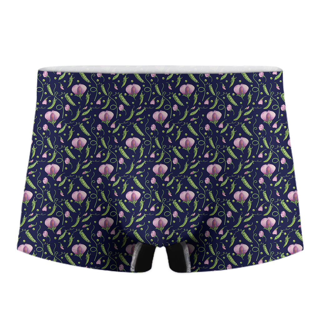 Sweet Pea Floral Pattern Print Men's Boxer Briefs