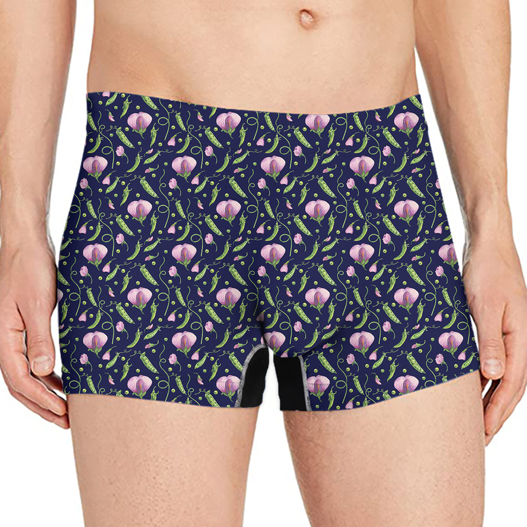 Sweet Pea Floral Pattern Print Men's Boxer Briefs