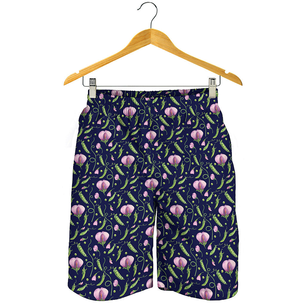 Sweet Pea Floral Pattern Print Men's Shorts