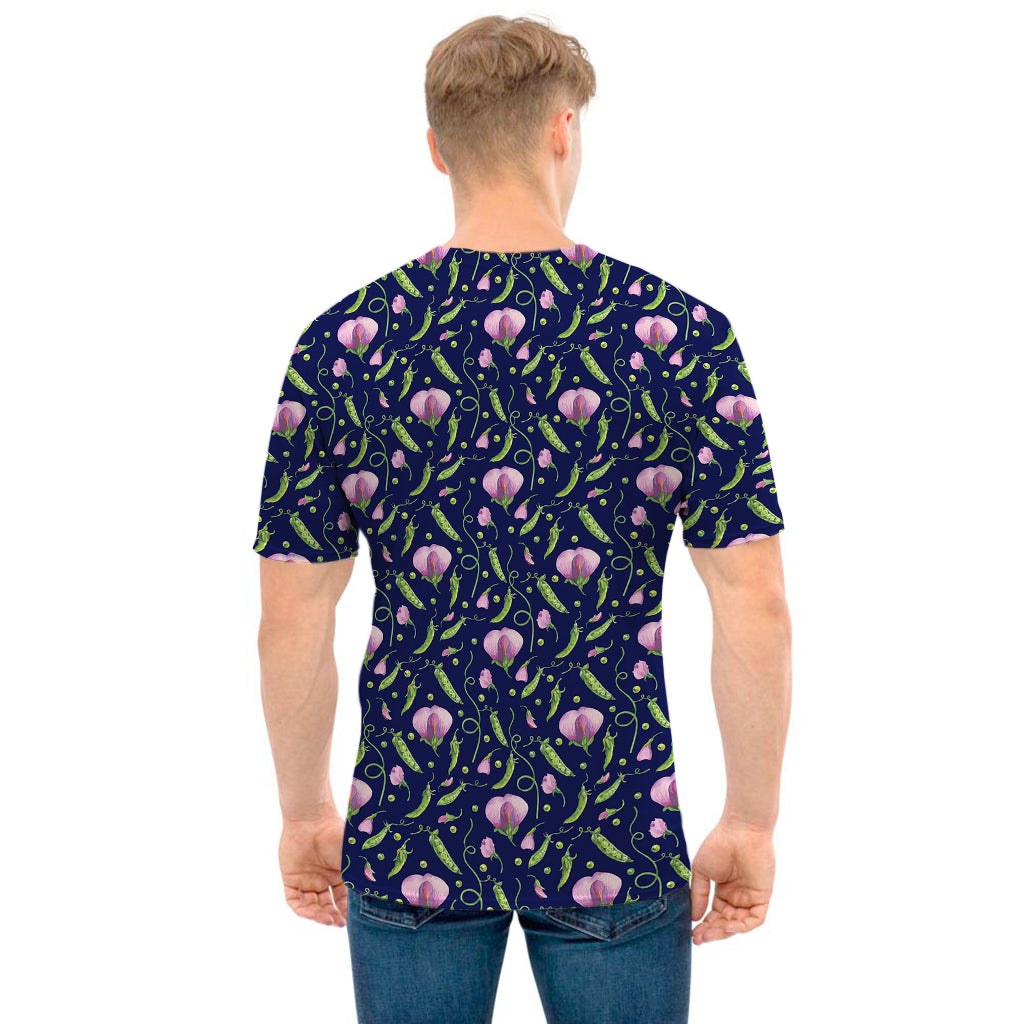 Sweet Pea Floral Pattern Print Men's T-Shirt