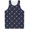 Sweet Pea Floral Pattern Print Men's Tank Top