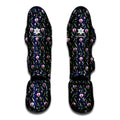 Sweet Pea Floral Pattern Print Muay Thai Shin Guards