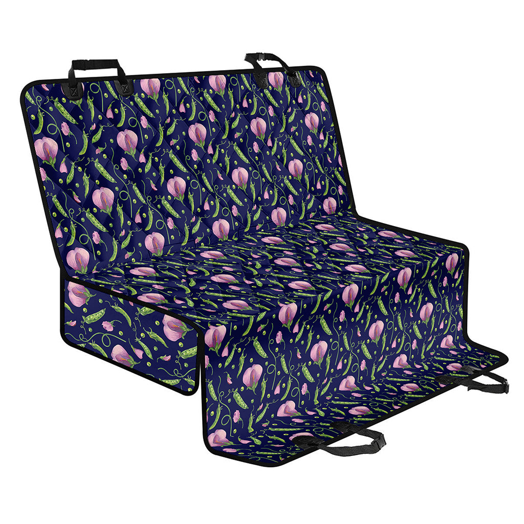 Sweet Pea Floral Pattern Print Pet Car Back Seat Cover