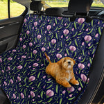 Sweet Pea Floral Pattern Print Pet Car Back Seat Cover