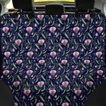 Sweet Pea Floral Pattern Print Pet Car Back Seat Cover