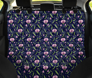 Sweet Pea Floral Pattern Print Pet Car Back Seat Cover