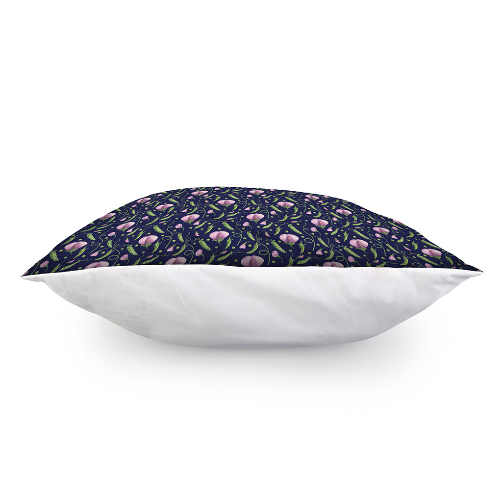 Sweet Pea Floral Pattern Print Pillow Cover