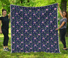 Sweet Pea Floral Pattern Print Quilt