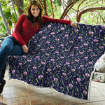 Sweet Pea Floral Pattern Print Quilt