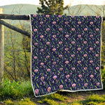 Sweet Pea Floral Pattern Print Quilt