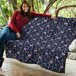 Sweet Pea Floral Pattern Print Quilt