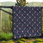 Sweet Pea Floral Pattern Print Quilt