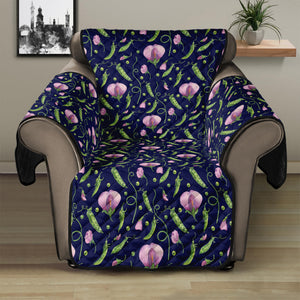 Sweet Pea Floral Pattern Print Recliner Protector