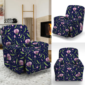 Sweet Pea Floral Pattern Print Recliner Slipcover