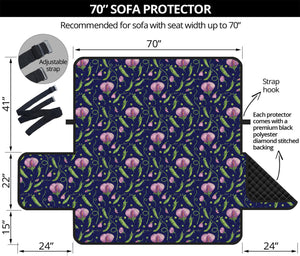 Sweet Pea Floral Pattern Print Sofa Protector