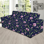 Sweet Pea Floral Pattern Print Sofa Slipcover