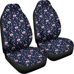 Sweet Pea Floral Pattern Print Universal Fit Car Seat Covers