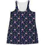 Sweet Pea Floral Pattern Print Women's Racerback Tank Top