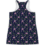 Sweet Pea Floral Pattern Print Women's Racerback Tank Top
