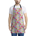 Sweet Pea Flower Pattern Print Apron