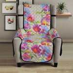 Sweet Pea Flower Pattern Print Armchair Protector