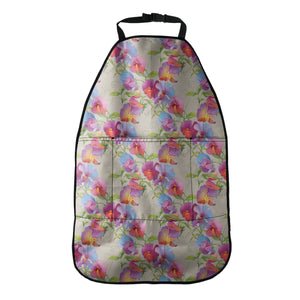 Sweet Pea Flower Pattern Print Car Seat Organizers