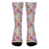 Sweet Pea Flower Pattern Print Crew Socks