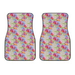 Sweet Pea Flower Pattern Print Front Car Floor Mats