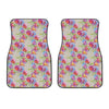 Sweet Pea Flower Pattern Print Front Car Floor Mats